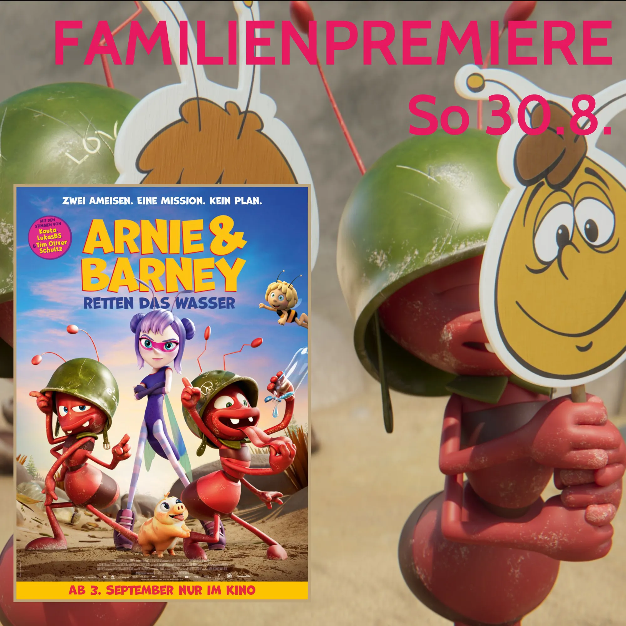 Familienpremiere: Arnie & Barney retten das Wasser