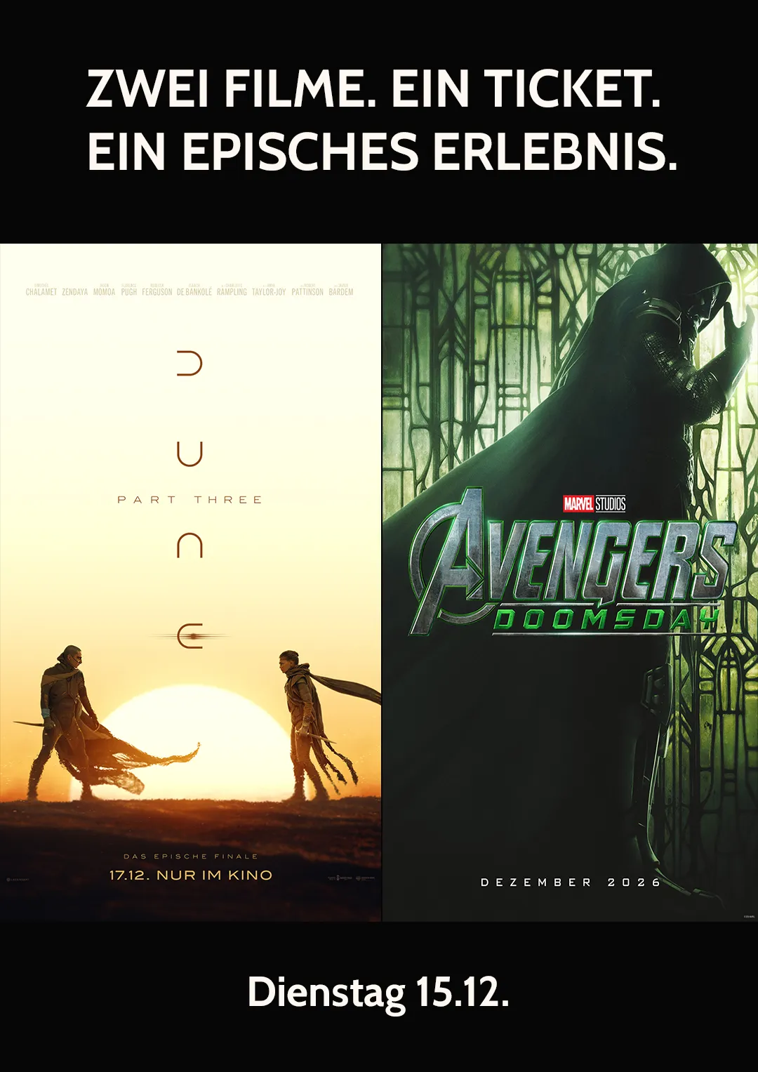 Dune: Part 3 & Avengers: Doomsday Kombi Ticket
