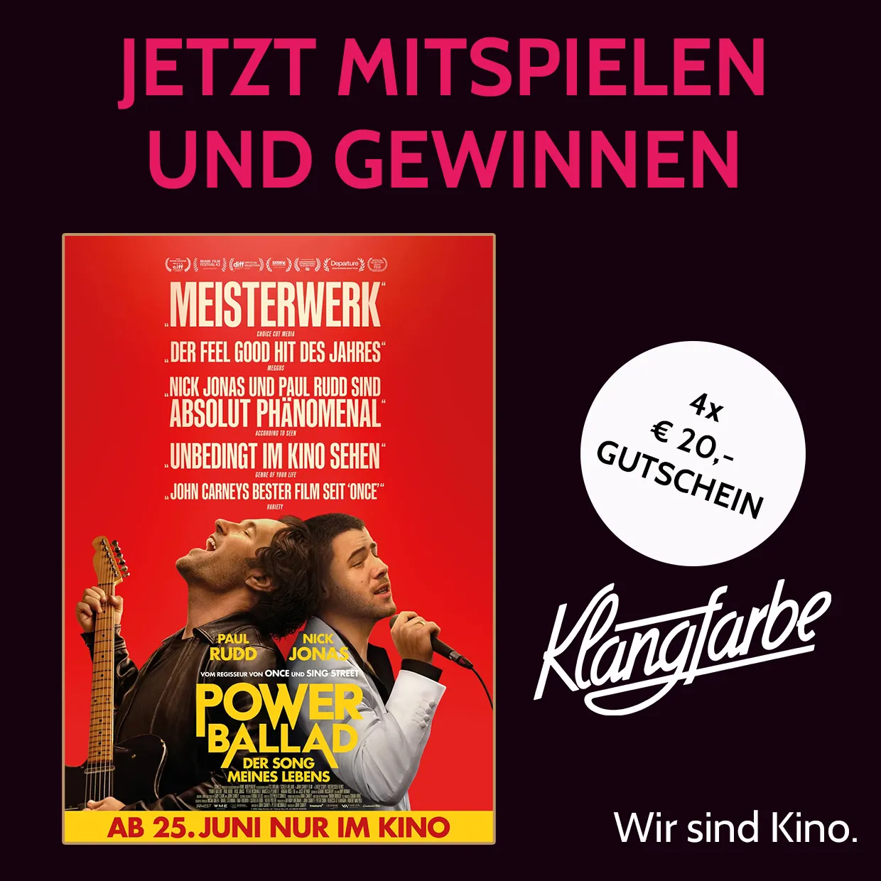 Gewinne mit POWER BALLAD - DER SONG MEINES LEBENS
