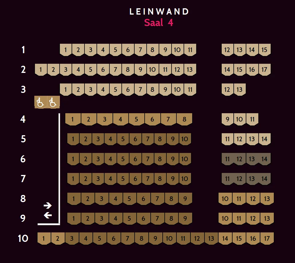 Saalplan für Saal 4 – ScreenX