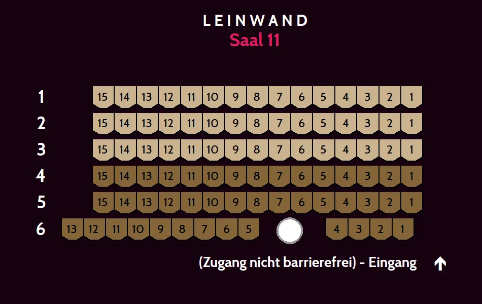 Saalplan für Saal 11