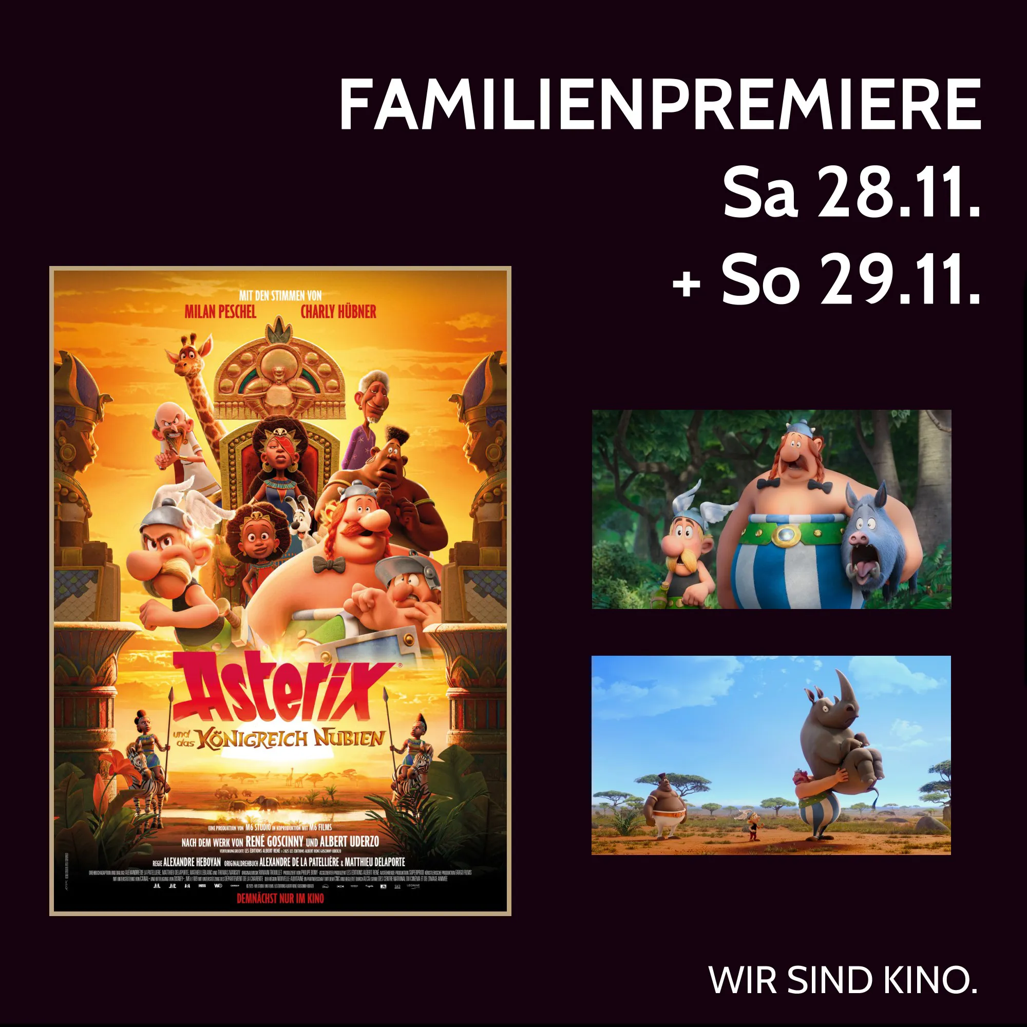 Familienpremiere: Asterix und das Königreich Nubien